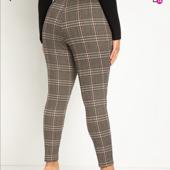 Eloquii Plaid Leggings NWOTs - Picture 3 of 4